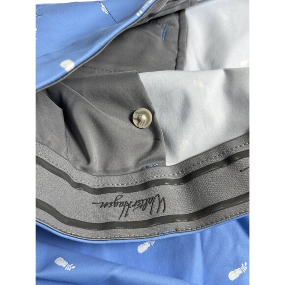 Walter Hagen Size 36 Mens Blue Golf Shorts With Pineapple Print Polyester/Spand - Picture 5 of 12